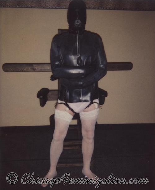 Latex bondage for a naughty sissy Latex Bondage Sissy