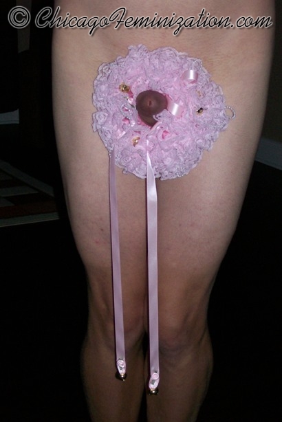 Sissy Jessica has on a Peenie Petal! Sissy Jessica Wears A Peenie Petal
